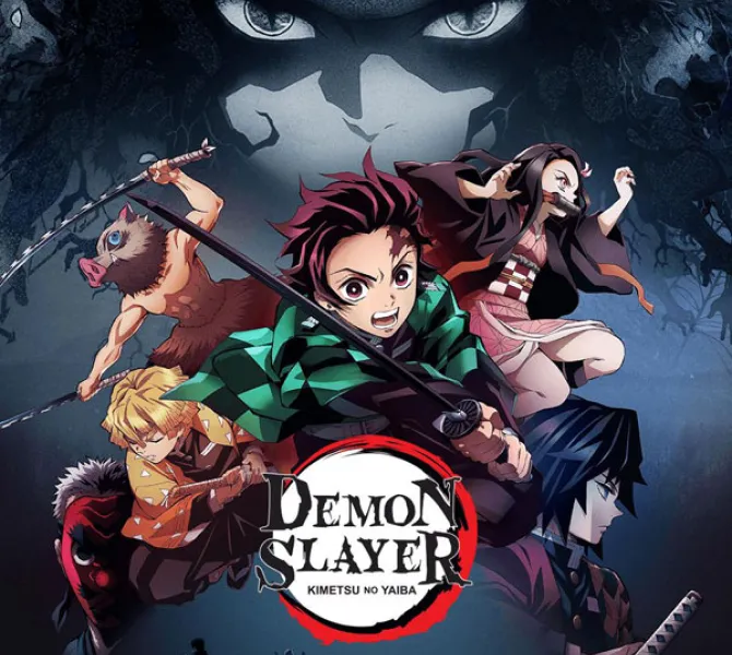 L’affiche promotionelle de la série, Démon slayer